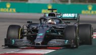 Mercedes' Lewis Hamilton in action during the race REUTERS/Maxim Shemetov