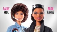 New Barbie dolls honoring astronaut Sally Ride and activist Rosa Parks were released on Womens Equality Day in the United States, August 26, 2019. (Photo courtesy of Mattel) 