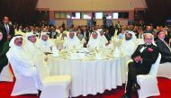 Sheikh Fahad bin Mohammad bin Jabor Al Thani (centre), Chairman of Doha Bank; Sheikh Abdul Rehman bin Mohammad bin Jabor Al Thani, Managing Director of Doha Bank; Yousuf Mohamed Al Jaida, Chief Executive Officer of Qatar Financial Centre, Rashid Al Mansoo