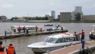 Boats are seen at the five cowries terminal as Uber launches boat service in Lagos, Nigeria October 11, 2019. (REUTERS/Temilade Adelaja)