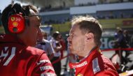 Ferrari's Sebastian Vettel on the grid before the race. Reuters/Kim Hong-Ji