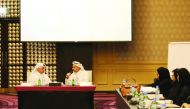 Yousuf Mohamed Al Jaida (sitting right), CEO of Qatar Financial Centre Authority, at “Coffee with the CEO” event.