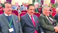 Qatar Chamber Chairman Sheikh Khalifa bin Jassim Al Thani (centre) and other officials during the event in Vienna.
