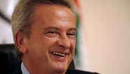 Lebanon Central Bank Governor Riad Salameh speaks during an interview with Reuters at his office in Central Bank in Beirut, October 24, 2017. Reuters / Jamal Saidi