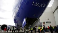 Boeing employees in front of a 737 MAX 8 produced for Southwest Airlines as Boeing celebrates the 10000th 737 to come off the production line in Renton, Washington, March 13, 2018. Reuters / Jason Redmond