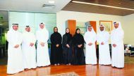 HSBC officials with the fresh Qatari graduates who joined HSBC’s business team.