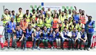 GWC officials and staff celebrating World Quality Day 2019 at one of the company’s Warehouses in Logistics Village Qatar (LVQ).