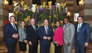 From left: Chris Barnett, Township Supervisor, Charter Township of Orion; Christina M Muryn, Mayor, City of Findlay, Ohio; Buddy Dyer, Mayor of Orlando; Bryan K Barnett, Mayor of Rochester Hills; Victoria R Woodards, Mayor, City of Tacoma; Harry LaRosilie