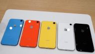 FILE PHOTO: The various colors of newly released Apple iPhone XR are seen following the product launch event at the Steve Jobs Theater in Cupertino, California, U.S. September 12, 2018. REUTERS/Stephen Lam