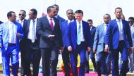 Ethiopian prime minister Abiy Ahmed (C,L) and Jack Ma (C,R), co-founder and former executive chair of Chinese Alibaba Group, attend the ceremony to sign a memorandum to establish the electronic world trade platform (eWTP) in Addis Ababa, on November 25, 2