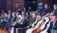 Qatari delegation members and other dignitaries attending ‘Almaty Investment Forum 2019,’ in Kazakhstan.
