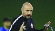 Coach Felix Sanchez during a pre-match training session on the eve of Qatar’s second match of the 24th Arabian Gulf Cup against Yemen which will take place at the Khalifa International Stadium today.