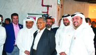 Malaysia’s Prime Minister, H E Dr. Mahathir Mohamad (centre); H E Ali bin Ahmed Al Kuwari (second left), Minister of Commerce and Industry; Baladna Chairman Mohammed Moutaz Al Khayyat (right); and Mohammed Badr Al Sada (second right), Vice-Chairman, Balad