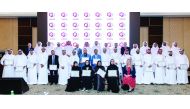 Khalid bin Khalifa Al Thani, Chief Executive Officer, Qatargas, and the Management Leadership Team along with the National graduates at the annual CEO Forum.