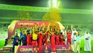 Al Duhail's players and officials celebrate after winning the 2018 Qatar Cup trophy in this file photo. 