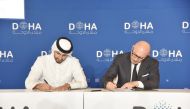 H E Sheikh Ali Alwaleed Al Thani, CEO, Investment Promotion Agency of Qatar, and an official from Dogus Group Holding signing the agreement. 