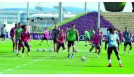 A file picture of German giants Bayern Munich in action during last year's winter training camp at the Aspire Zone.
