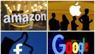 The logos of Amazon, Apple, Facebook and Google are seen in a combination photo from Reuters files