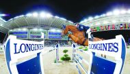 British rider Ben Maher guides Explosion W over an obstacle during the LGCT Grand Prix at Al Shaqab Arena in this file photo.