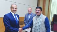 H E Saad Sherida Al Kaabi (left), the Minister of State for Energy Affairs, meeting with Dharmendra Pradhan, India’s Minister of Petroleum & Natural Gas and Minister of Steel, in New Delhi.