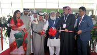 Sheikh Faisal bin Qassim Al Thani (third left), Chairman of Qatari Businessmen Association, cutting a ribbon with Salman F Rahman (centre) Adviser to Bangladesh Prime Minister for Private Industries and Investment, Sultan Al Khater (second right), Underse