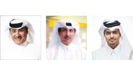Vodafone Qatar Chairman Abdulla Nasser Al Misnad, Managing Director Rashid Fahad Al Naimi, CEO Sheikh Hamad Abdulla Jassim Al Thani