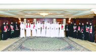 QIIB Chief Executive Officer, Dr. Abdulbasit Ahmed Al Shaibei, and the bank’s senior executives with the visiting students from Omani University of Buraimi during the event.