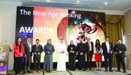 Winners of the New Age Banking Summit Awards 2020 posing for a group picture during the event.