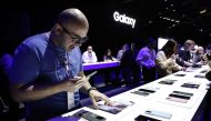 SAN FRANCISCO, CA - FEBRUARY 11: samsung's Galaxy S 20 on display on February 11, 2020 in San Francisco, California. The electronics maker showcased the next generation of Galaxy devices at the yearly event. Kim White/AFP