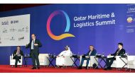 FROM LEFT: Moderator, Richard Clayton, Chief Correspondent, Lloyd’s List; Chris Palsson, Head of Consulting and Managing Director, Maritime Insight, Lloyd’s List Intelligence; Bader Al Mulla, Manager,  LNG Joint Ventures, Nakilat; and other panelists atte