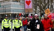 Demonstrators from Extinction Rebellion and Parents 4 Future march in a joint protest over climate change, in London, Britain, February 22, 2020. REUTERS/Peter Nicholls
