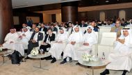 Senior officials and representatives from various ministries and private businesses at a workshop on 'easing business environment' held at the headquarters of the Ministry of Commerce and Industry, in Lusail City, yesterday. Pics: Salim Matramkot/The Peni