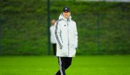 Olympique Lyonnais coach Rudi Garcia during training. Reuters/Eric Gaillard 