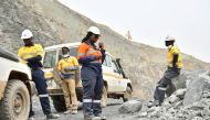 Rosalie Koffi, 31, senior drill and blast engineer, instructs contractors’ team before detonating explosives in the rock at the gold mine site, operated by Endeavour Mining Corporation in Hounde, Burkina Faso February 11, 2020. Reuters/Anne Mimault