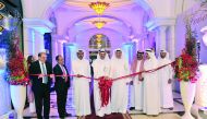 Sheikh Abdulla bin Jabor Al Thani, Chairman, Commerical Bank; Omar Hussain Ibrahim Al Fardan, Managing Director, Commercial Bank; Joseph Abraham, CEO of Commercial Bank and other officials, during the opening of Le Boulevard at Al Sadd recently. Pic: Bahe