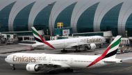 Emirates Boeing 777-300ER planes at Dubai International Airport in Dubai, United Arab Emirates, February 15, 2019. Reuters/Christopher Pike