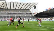 Newcastle United's Allan Saint-Maximin in aciton, as play resumes behind closed doors following the outbreak of the coronavirus disease (COVID-19) Michael Regan