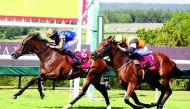 Fancy Blue (left) lands G1 Qatar Nassau Stakes to give trainer Donnacha O’Brien first winner in the UK.
