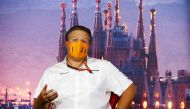 August 14, 2020 McLaren Chief Executive Officer Zak Brown during the press conference FIA/Handout via REUTERS