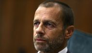 August 23, 2020 UEFA President Aleksander Ceferin during an interview ahead of the Champions League Final REUTERS/Rafael Marchante