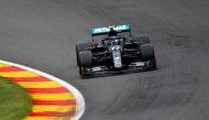 August 28, 2020 Mercedes' Valtteri Bottas during practice John Thys/Pool via REUTERS