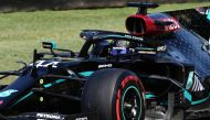 September 11, 2020 Mercedes' Lewis Hamilton during practice REUTERS/Jennifer Lorenzini