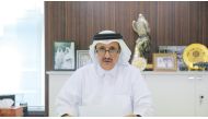 Qatar Chamber Chairman Sheikh Khalifa bin Jassim Al Thani speaking at a webinar held recently. 