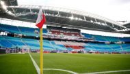General view inside the stadium before the match, as play resumes behind closed doors following the outbreak of the coronavirus disease (COVID-19) REUTERS 
