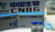 FILE PHOTO: A booth displaying a coronavirus vaccine candidate from China National Biotec Group (CNBG), a unit of state-owned pharmaceutical giant China National Pharmaceutical Group (Sinopharm), is seen at the 2020 China International Fair for Trade in S