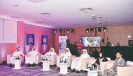 QBIC officials listening to entrepreneurs presenting their startup ideas during the Demo Day in Doha recently.
