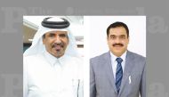 Qatar Chamber First Vice-Chairman Mohamed bin Ahmed bin Towar Al Kuwari (left), and Azim Abbas, President of the Doha-based ‘Indian Business and Professionals Council’ (IBPC).