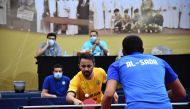 Action from the Amir Cup Table Tennis Championship, yesterday. 