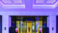 The entrance of AlWadi Hotel MGallery located in Msheireb Downtown, Qatar.