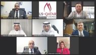 Chargé d’Affaires of the US Embassy in Qatar, Ambassador Greta Holtz; IPA Qatar CEO, Sheikh Ali Alwaleed Al Thani; and other officials during the virtual panel discussion co-hosted by the Investment Promotion Agency Qatar (IPA Qatar) and the US-Qatar Busi